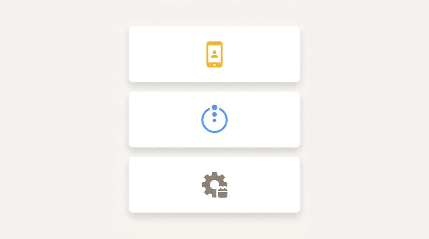 Three clean icon tiles representing agent count, recipients growth, and automation thresholds
